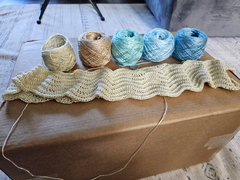 Made to order yarn for Subaqueous Shawl