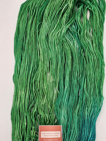 Twilight Peacock Electric Green | Twilight Peacock Collection | Sport - Twisted and Spun Studio